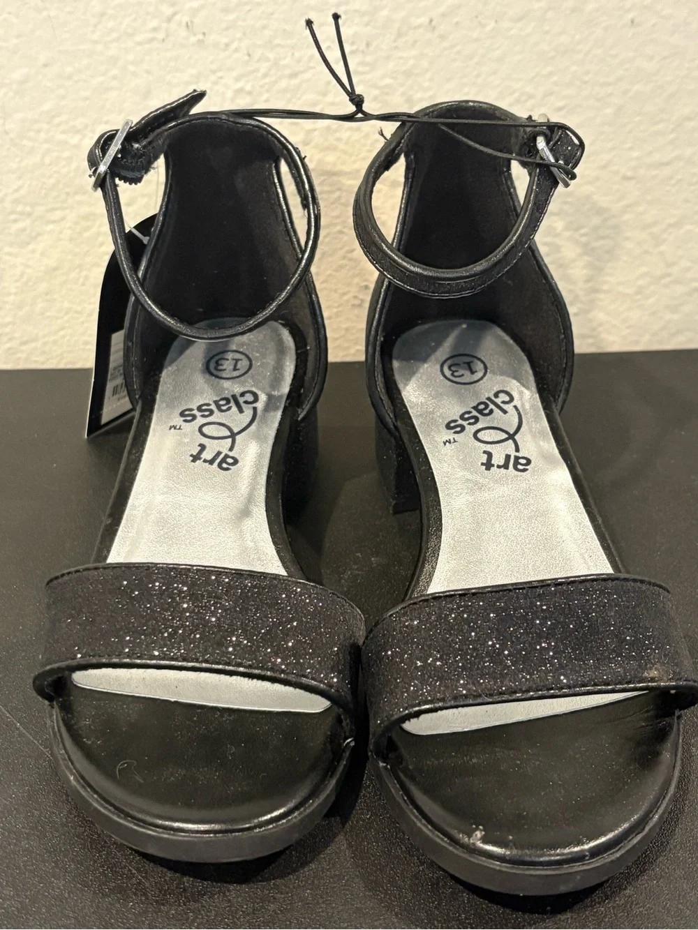 New Art Class Girls Kids Youth Fannie Block Heeled Sandals Sz 13